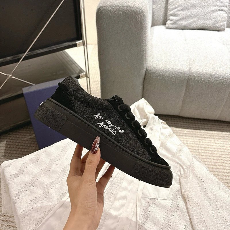 Dior B23 Oblique Embroidered Navy Sneakers - 12