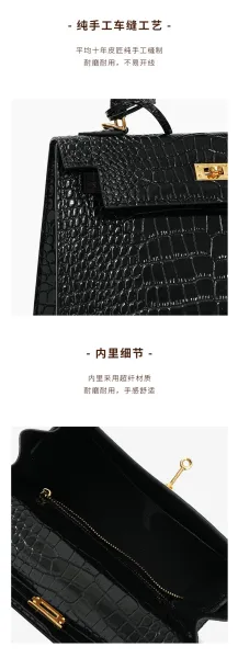 Hermès Kelly Mini Crocodile Gray Handbag - 26