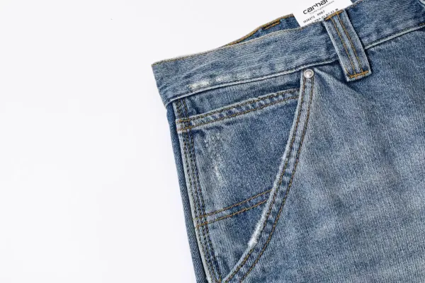 Carhartt Work In Progress Double Knee Shorts Black Denim - 23