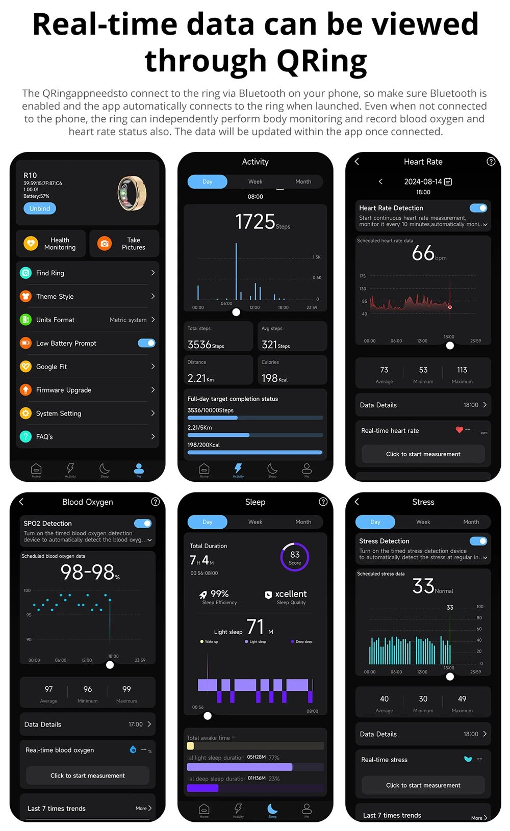 Design COLMi Smart Ring Black Smartwatch Smartwatches - 14