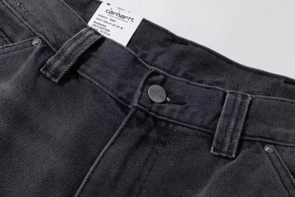 Carhartt Work In Progress Double Knee Shorts Black Denim - 25