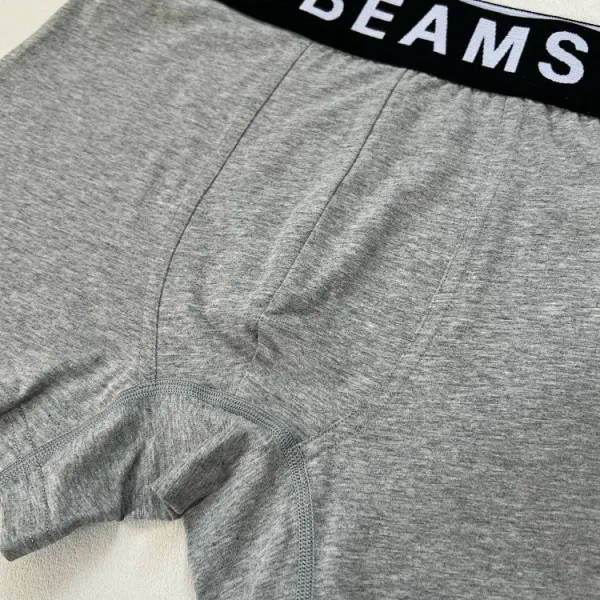 Design BEAMS Boxer Briefs Black / Gray / Black Orange Waistband Underwear - 11