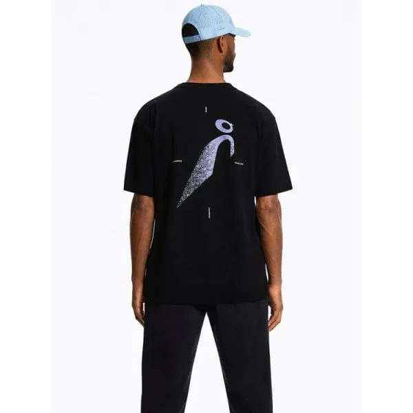 Design Abstract Graphic Oversized T-Shirt White - 14