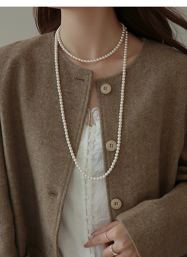 Design Pearl Strand Necklace White Jewelry - 23