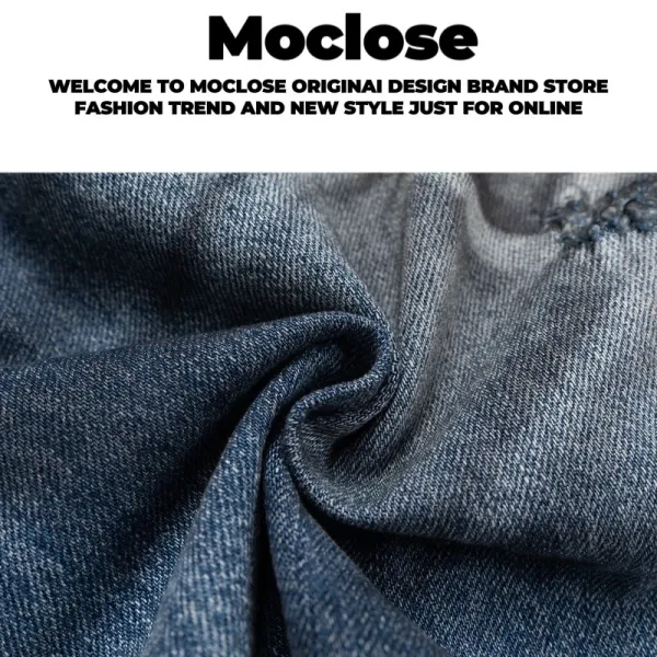 Design Moclose Brand Distressed Wide-Leg Denim Shorts Blue Shorts - 28