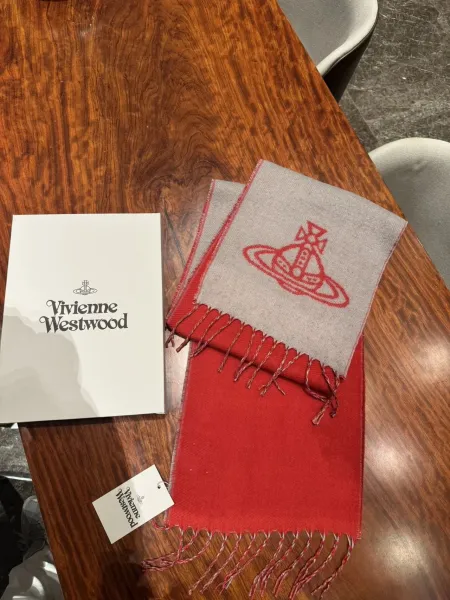 Vivienne Westwood Orb Logo Cashmere Scarf Black - 32