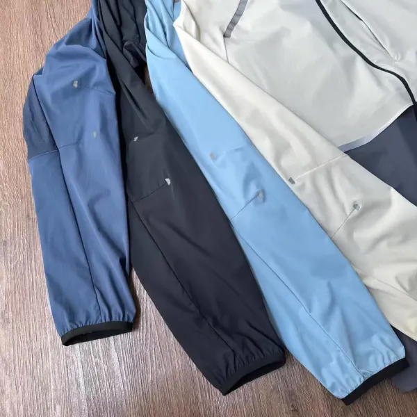 Design Windbreaker Jacket Black with Reflective Stripes Outerwear.windbreaker - 10