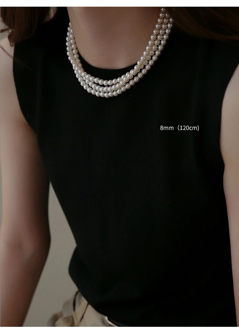 Design Pearl Strand Necklace White Jewelry - 27