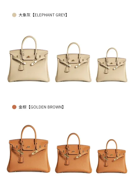 Hermès Birkin Bag Gris Perle Togo Leather Handbag - 30