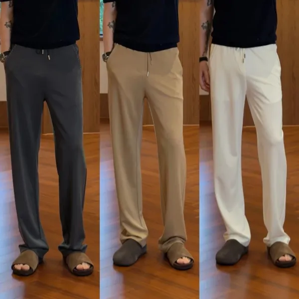 Design Rivet-Trimmed Straight-Leg Pants Black - 3