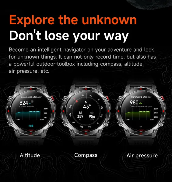 Design Smartwatch Pro Black Orange Sports Watch - 8