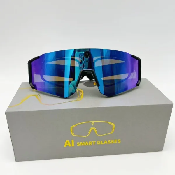 Design ASUNLIKE Smart Camera Sunglasses Orange Mirror Lens Sport Sunglasses Eyewear - 2