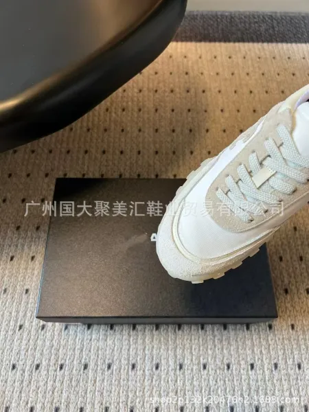 Chanel Runway Sneakers White Navy Beige Sneakers - 10