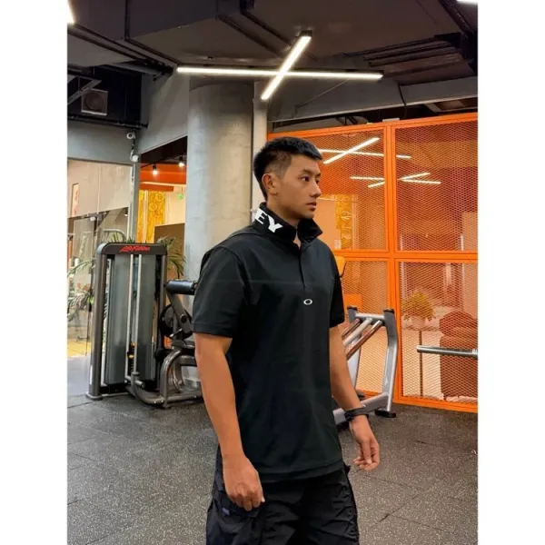 Oakley Polo Shirt Black with Logo Embroidery - 8
