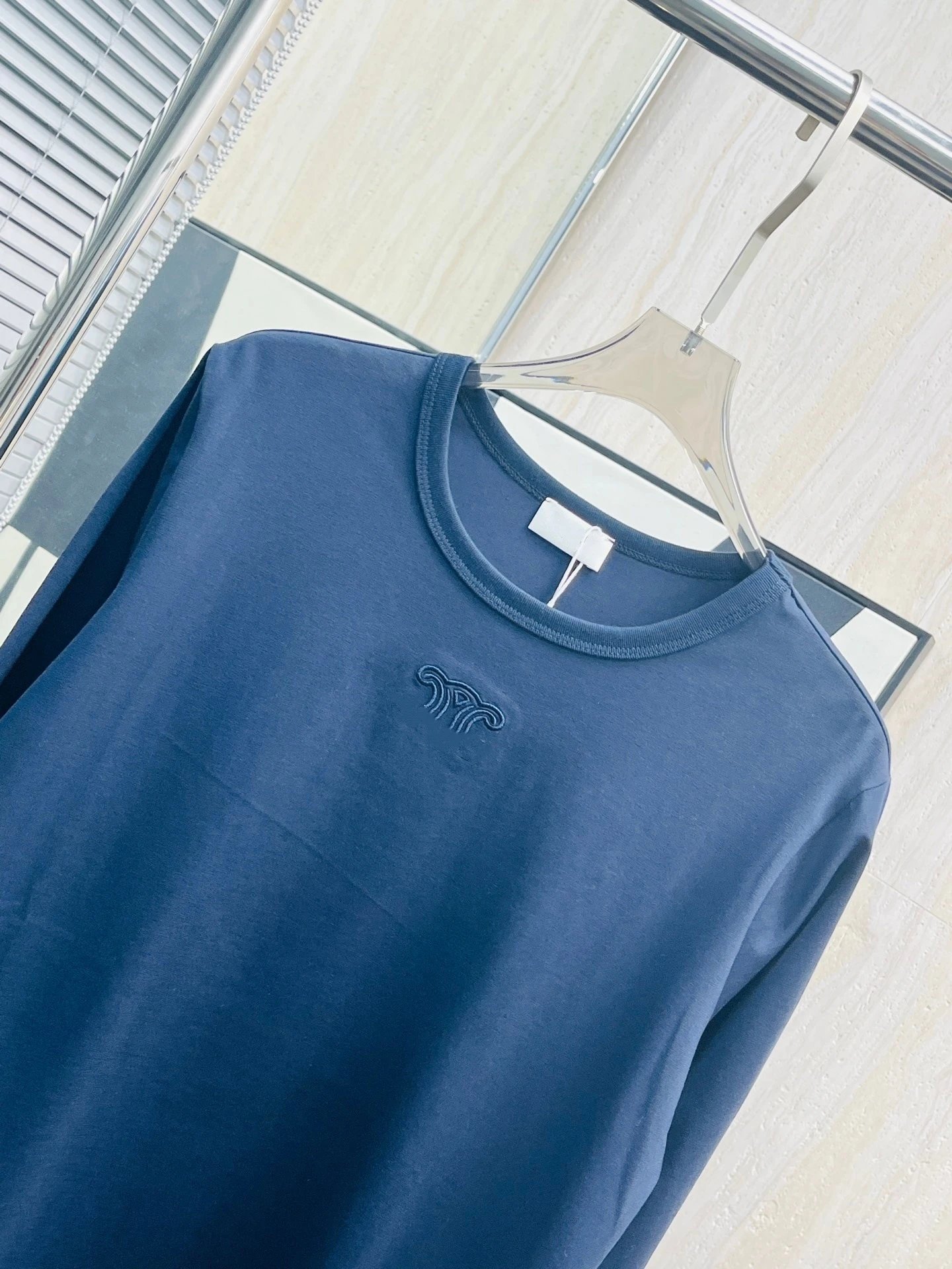 Design Long Sleeve Crewneck Top in Mauve Beige T-Shirts - 6