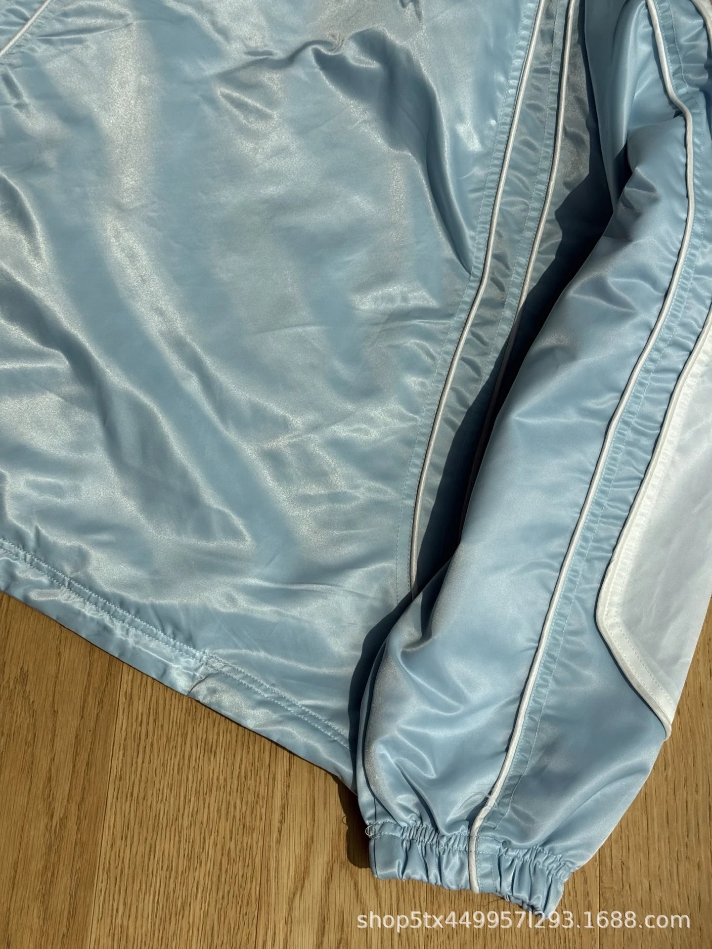 Design Windbreaker Jacket Green Beige Contrast Stitching Outerwear - 17