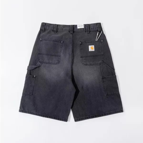 Carhartt Work In Progress Double Knee Shorts Black Denim - 13