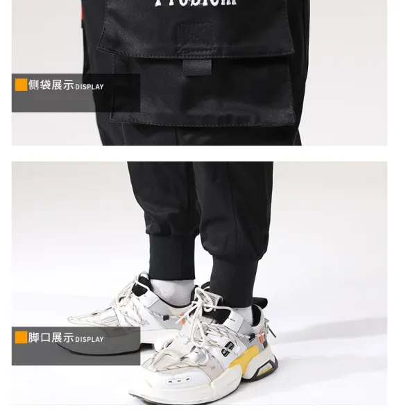 Design Cargo Pants with 'Problem' Embroidery Army Green Pants - 17