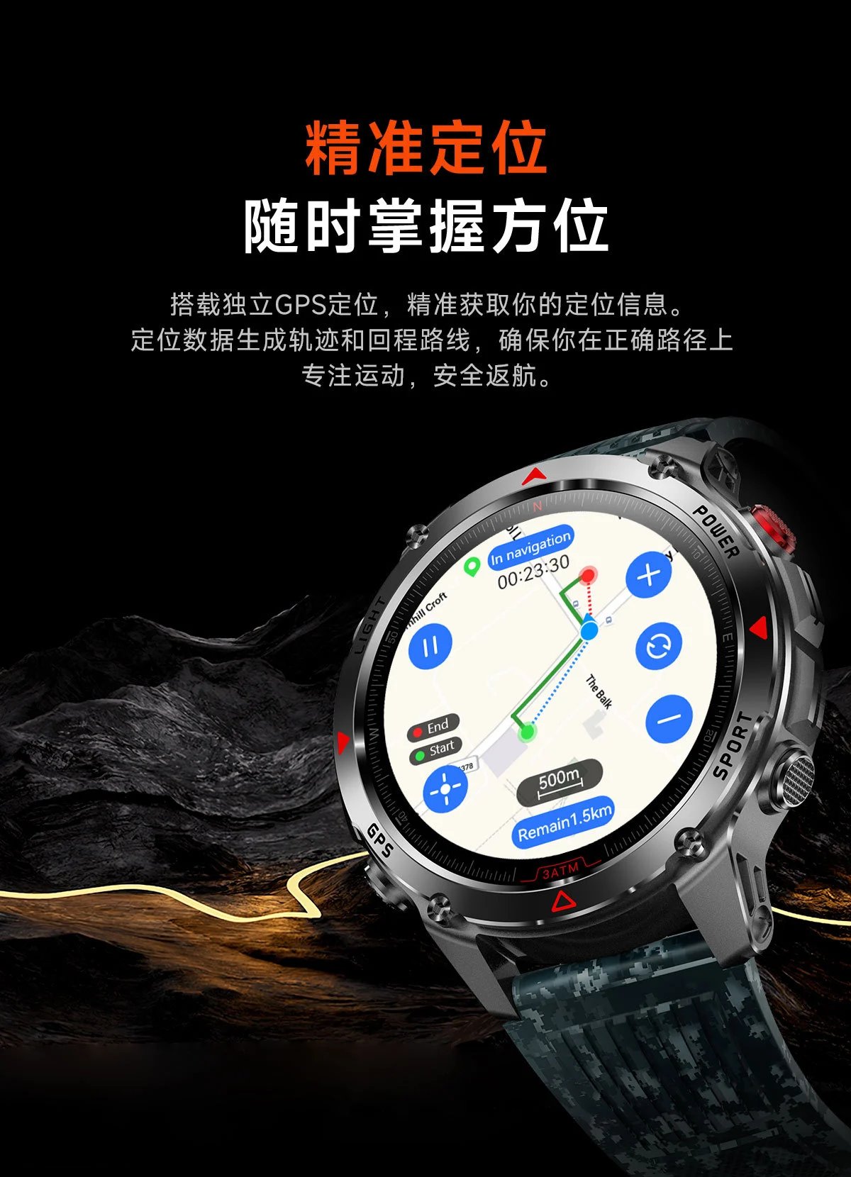 Design Smartwatch Pro Black Orange Sports Watch - 25