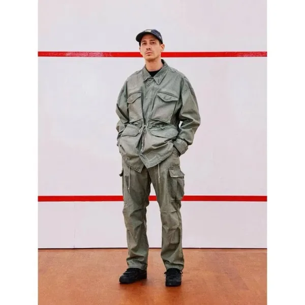 Carhartt Work In Progress M-65 Field Jacket Olive Green Jacket Outerwear - 6