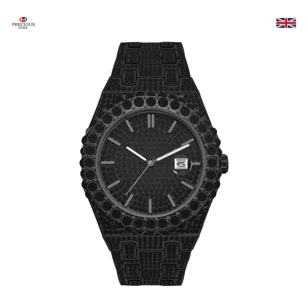 Design Precious Duke All-Black Pave Crystal Watch Watches - 1