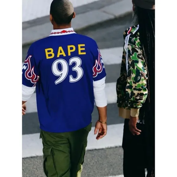 Adidas Originals Football Jersey 93 Blue Purple Flame Print Jersey - 7
