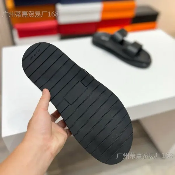 Off-White Industrial Slide Brown Suede Sandals - 14