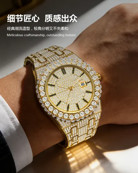 Design Precious Duke All-Black Pave Crystal Watch Watches - 12