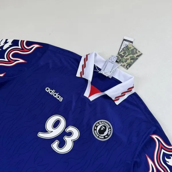 Adidas Originals Football Jersey 93 Blue Purple Flame Print Jersey - 17