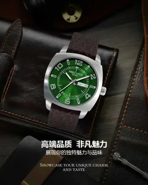 Design Precious Duke Gold-Tone Chrono Watch with Brown Leather Strap Watches - 4