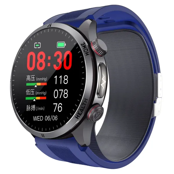 Design Smartwatch Blue Silicone Strap Smartwatch Smartwatches - 1