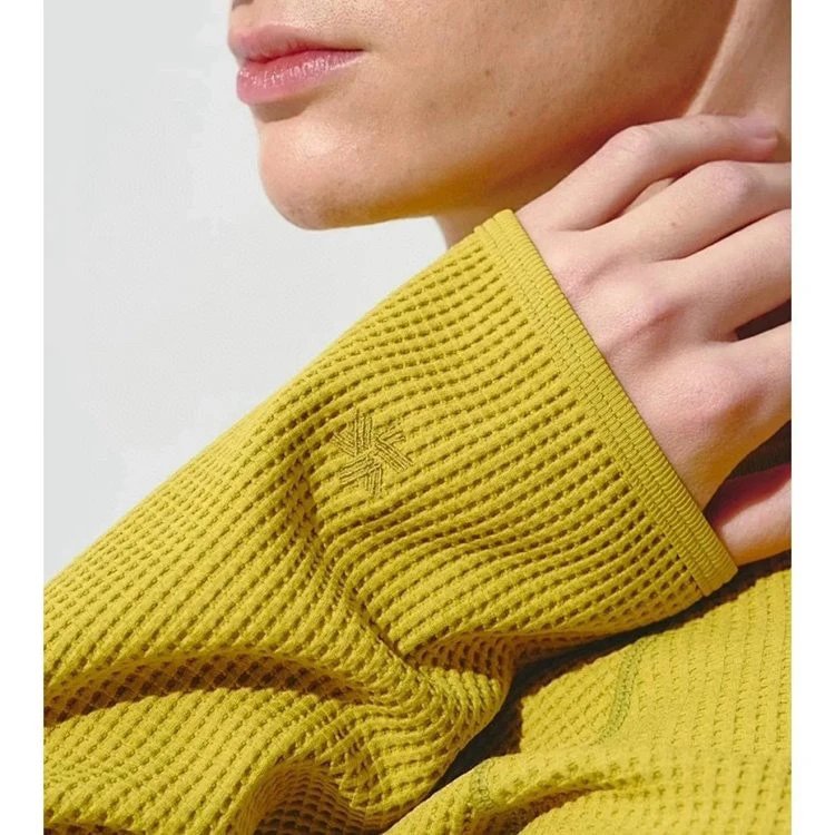 Goldwin0 Waffle Knit Long Sleeve Crewneck Sweater