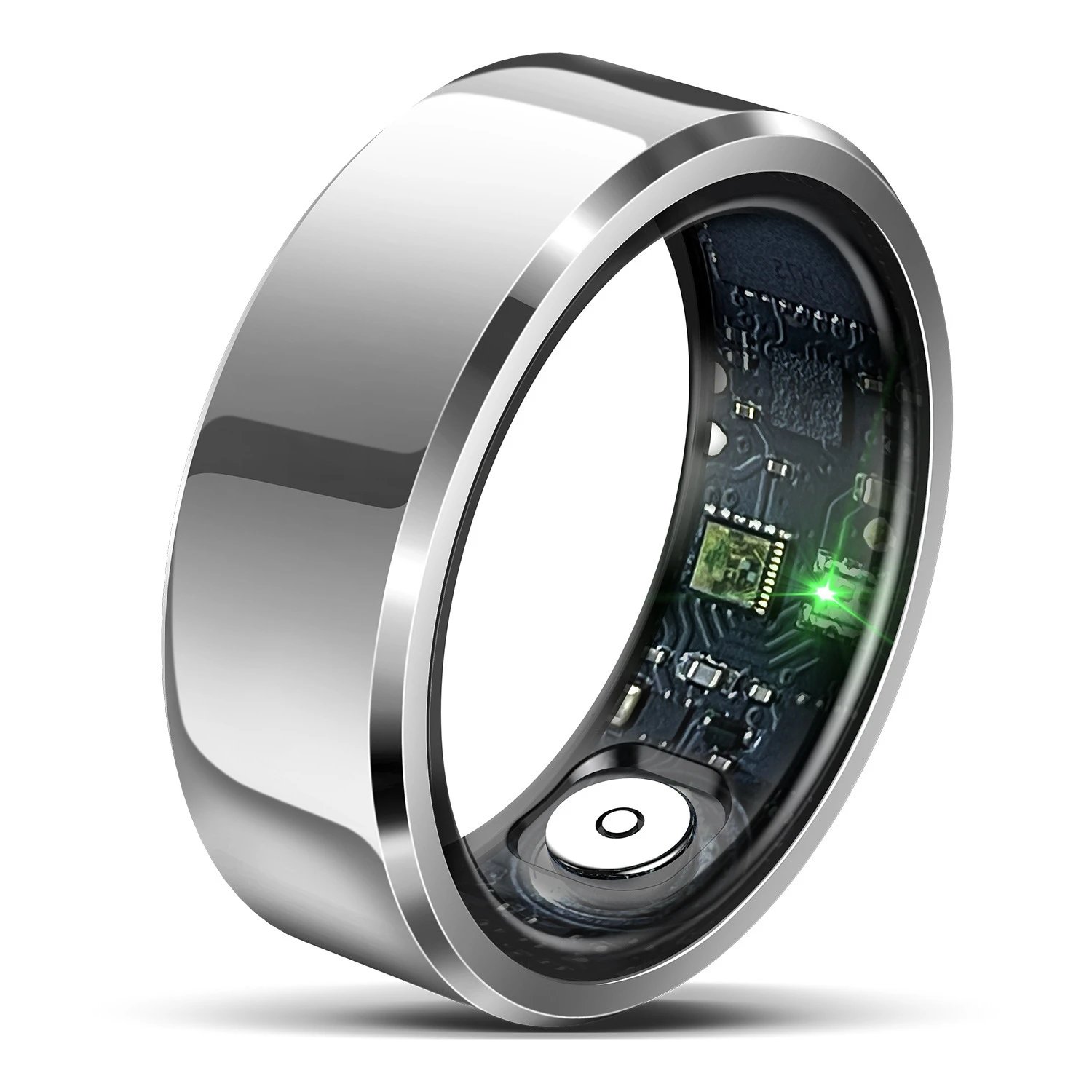 Design Smart Ring with Integrated Circuitry Silver Electronics