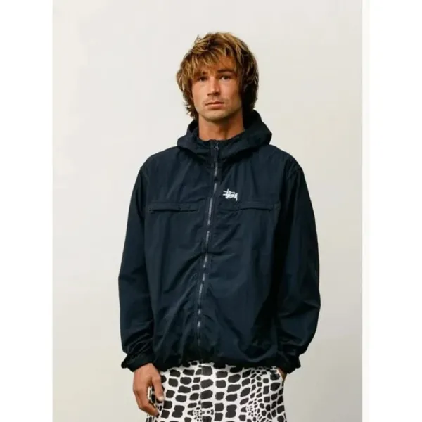 Stussy Leopard Print Hooded Windbreaker Jacket Outerwear - 8