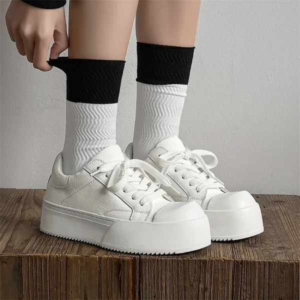 Design Chunky Platform Sneakers White - 1
