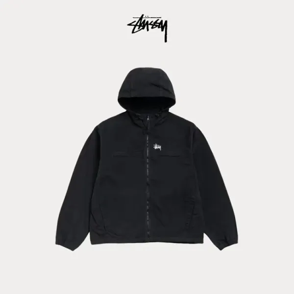 Stussy Leopard Print Hooded Windbreaker Jacket Outerwear - 15