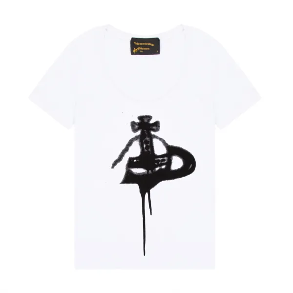 Vivienne Westwood Orb Spray Paint Black T-Shirt - 12