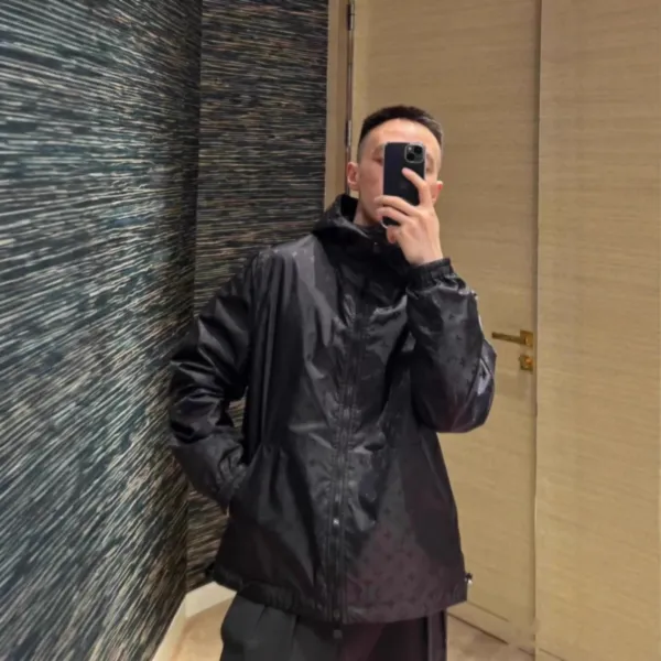 Design Windbreaker Jacket Black Outerwear - 4