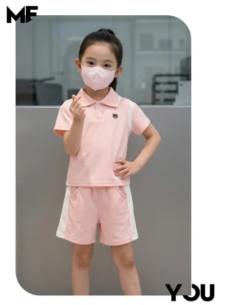 Design Navy Polo Shirt and Shorts Set with White Trim - 17