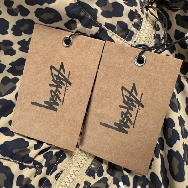 Stussy Leopard Print Hooded Windbreaker Jacket Outerwear - 31