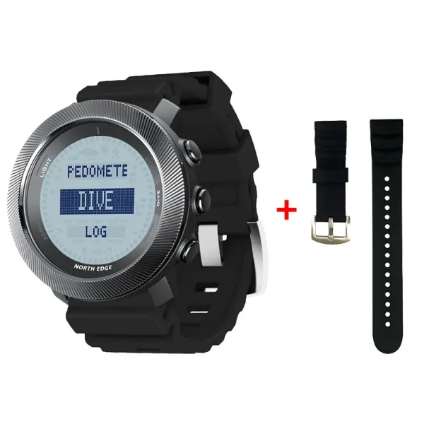 Design North Edge Dive Smartwatch Black with Extra Strap Smartwatches - 1