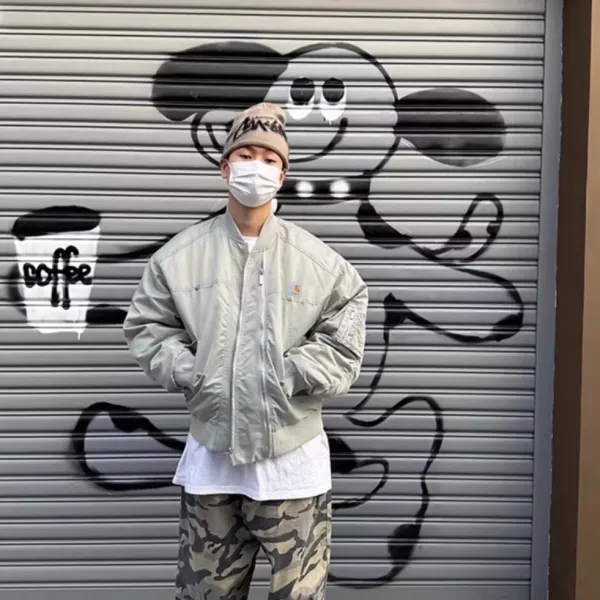 Carhartt Work In Progress Bomber Jacket Beige Outerwear - 2