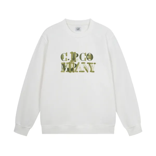 C.P. Company Logo Print Heather Gray Hoodie - 5