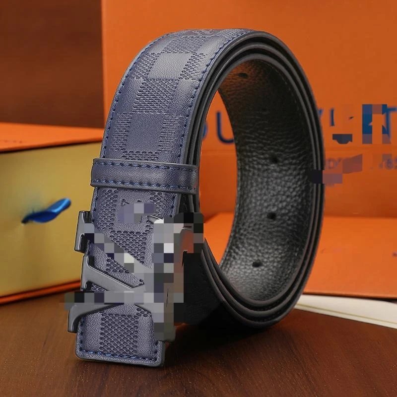 Louis Vuitton Damier Graphite Reversible Belt Navy Blue