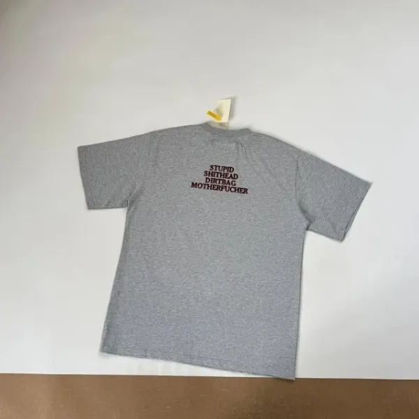 Design Graphic Print Oversized T-Shirt Gray - 12