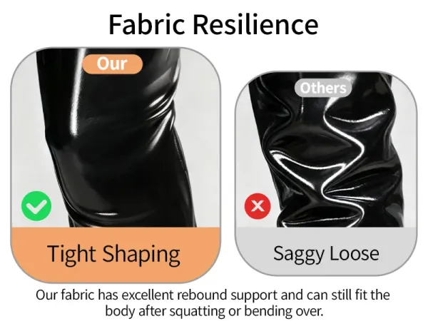 Design High-Waisted Patent Leather Zip-Back Leggings Black - 9