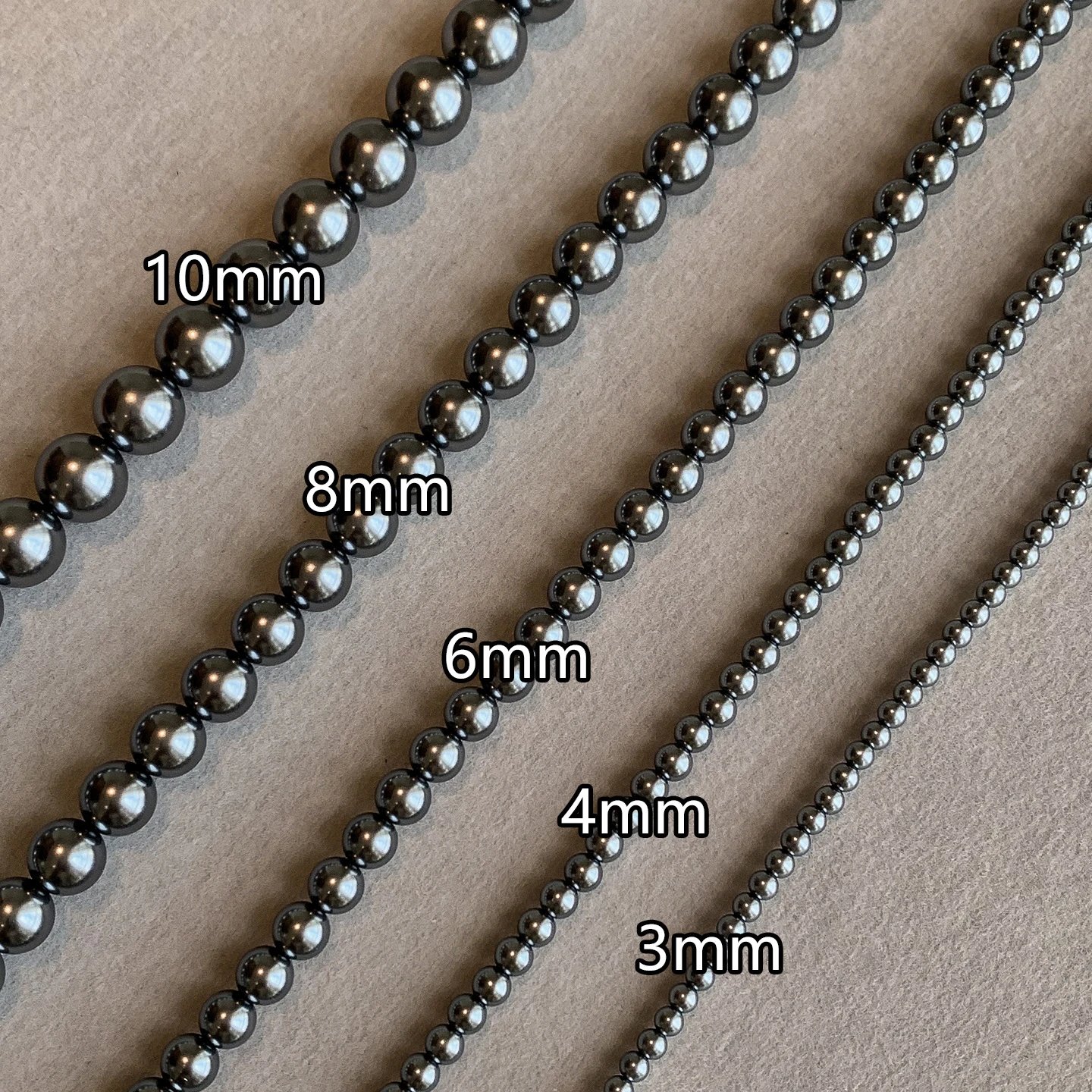 Made By Heart Pearl Necklace Gray Lustrous Classic