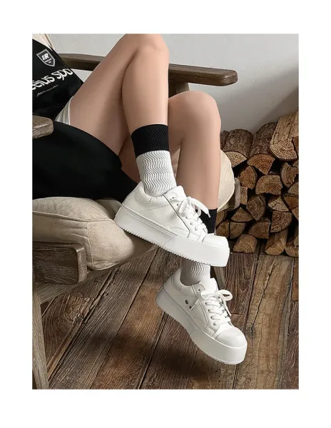 Design Chunky Platform Sneakers White - 16