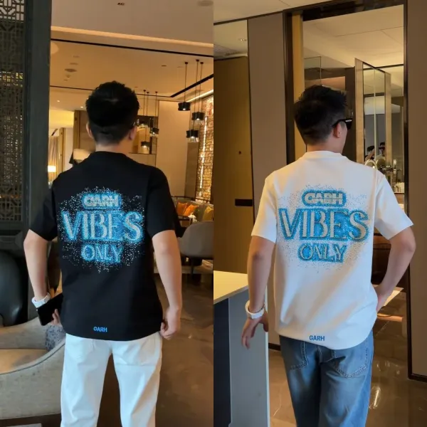 Design GARH Vibes Only Graphic Print White T-Shirt T-Shirts - 3