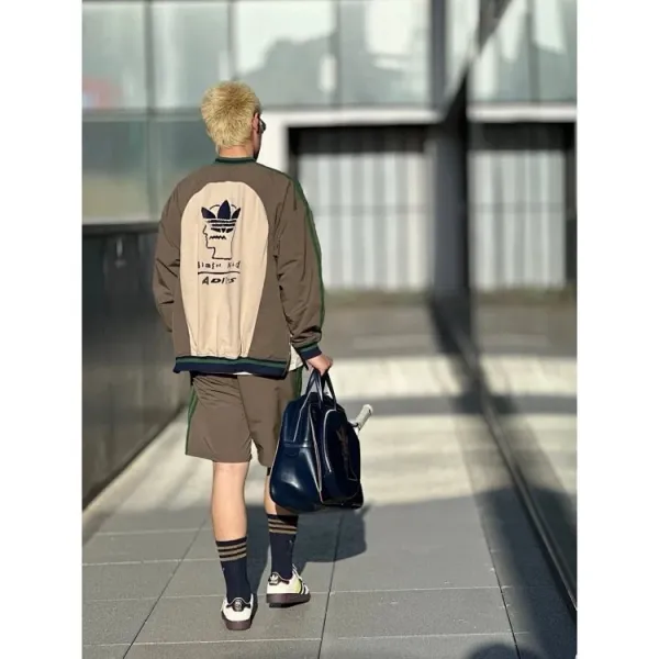 Adidas Originals Tennis Bag Navy with Gold Logo Handbag - 14